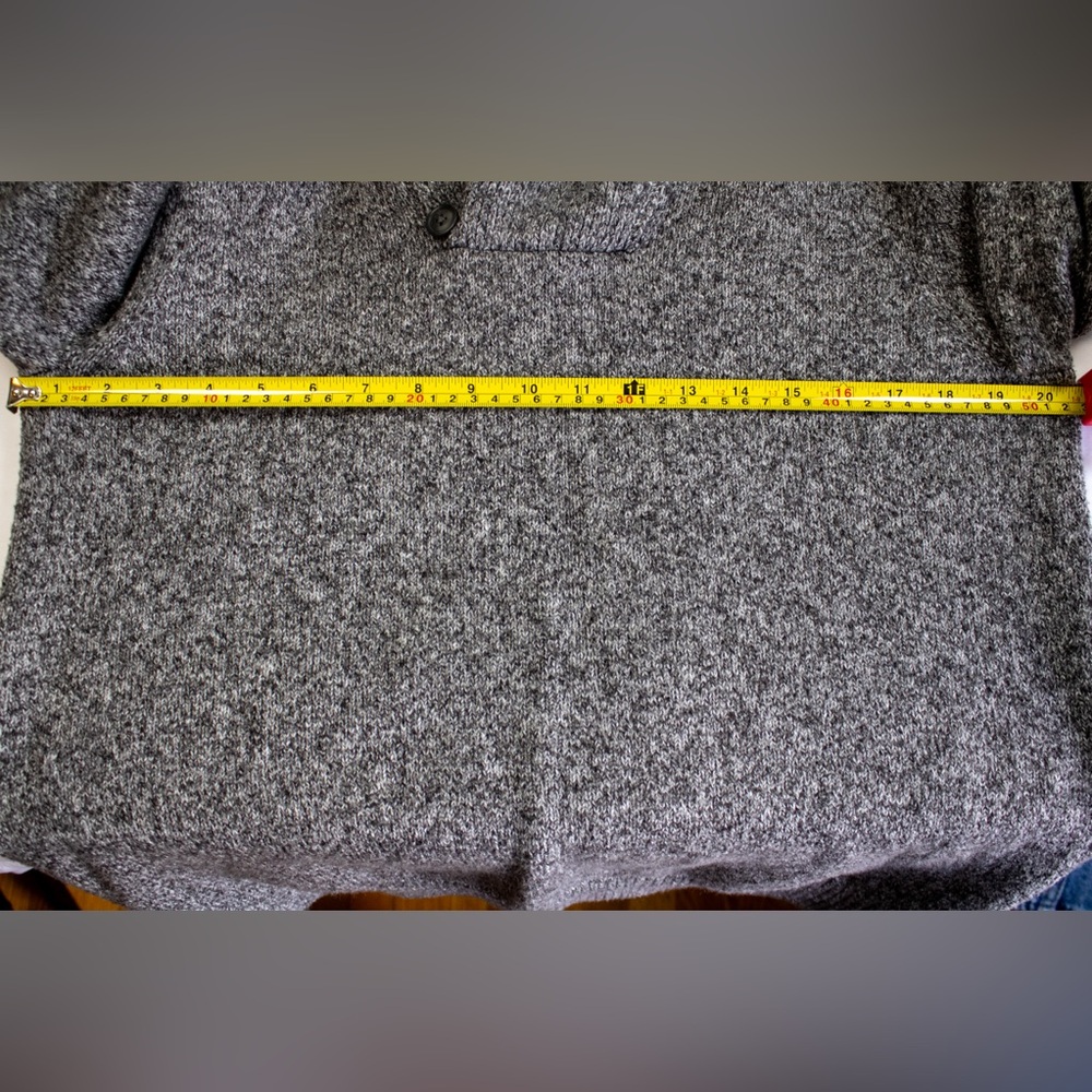 Banana Republic Gray Shawl Collar Pullover Long Sleeve Men’s Sweater Size Small - Picture 10 of 11